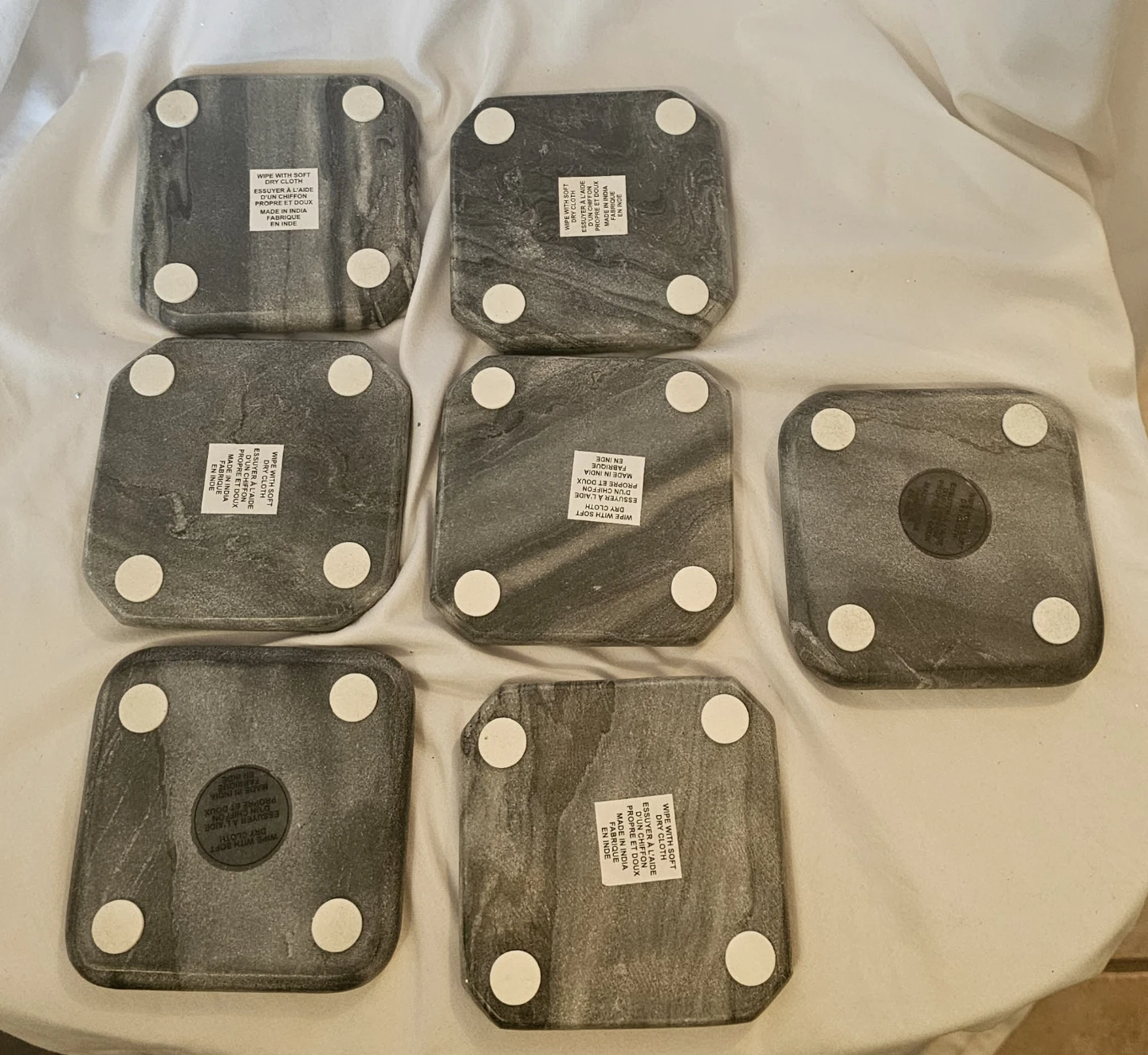 7 Grey Stone Drink Coasters - photo 5