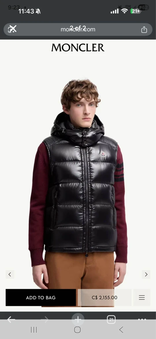 Moncler Bormes Hooded  Down Vest - photo 2