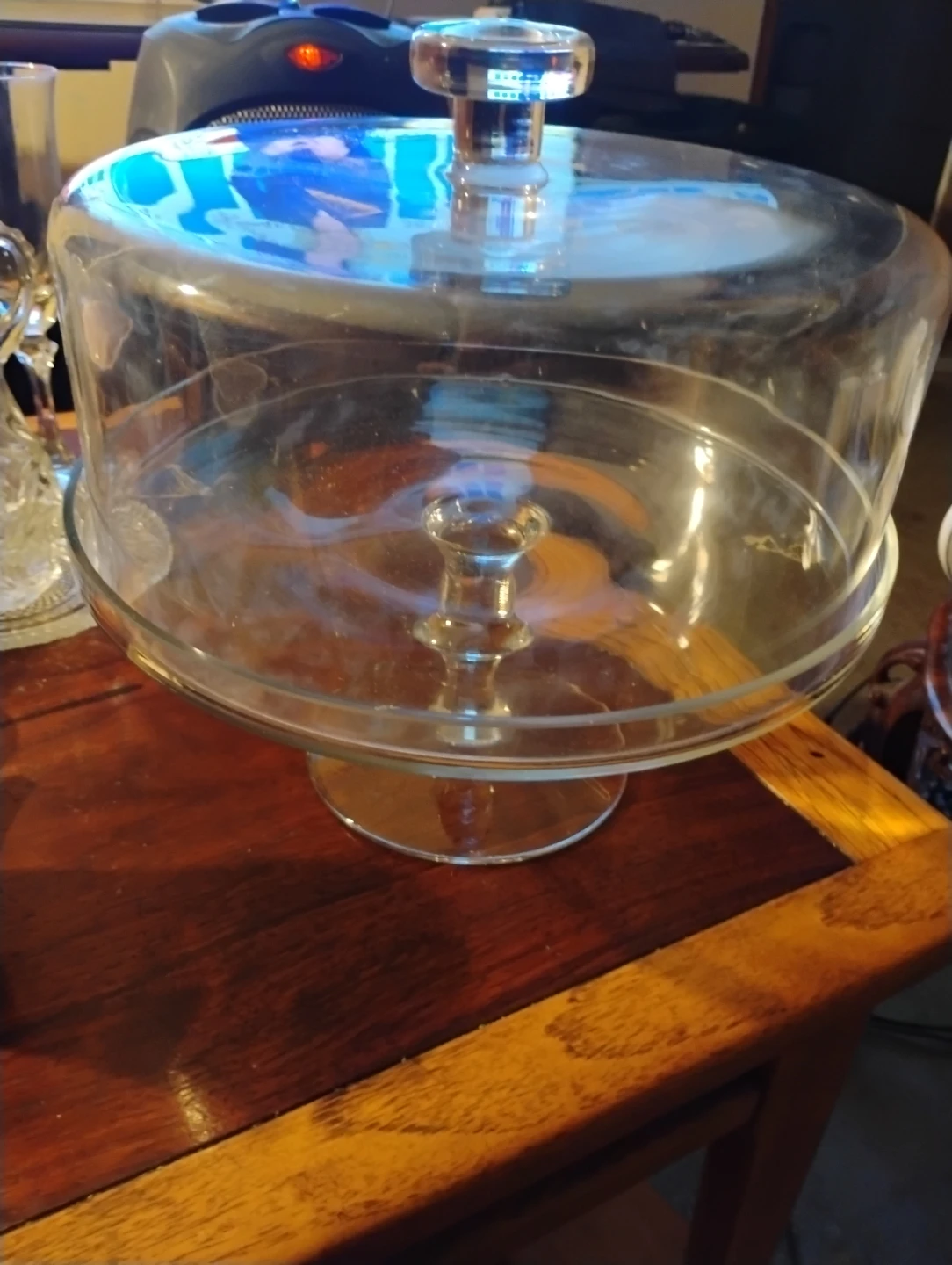 Glass Cake Stand with Dome Lid