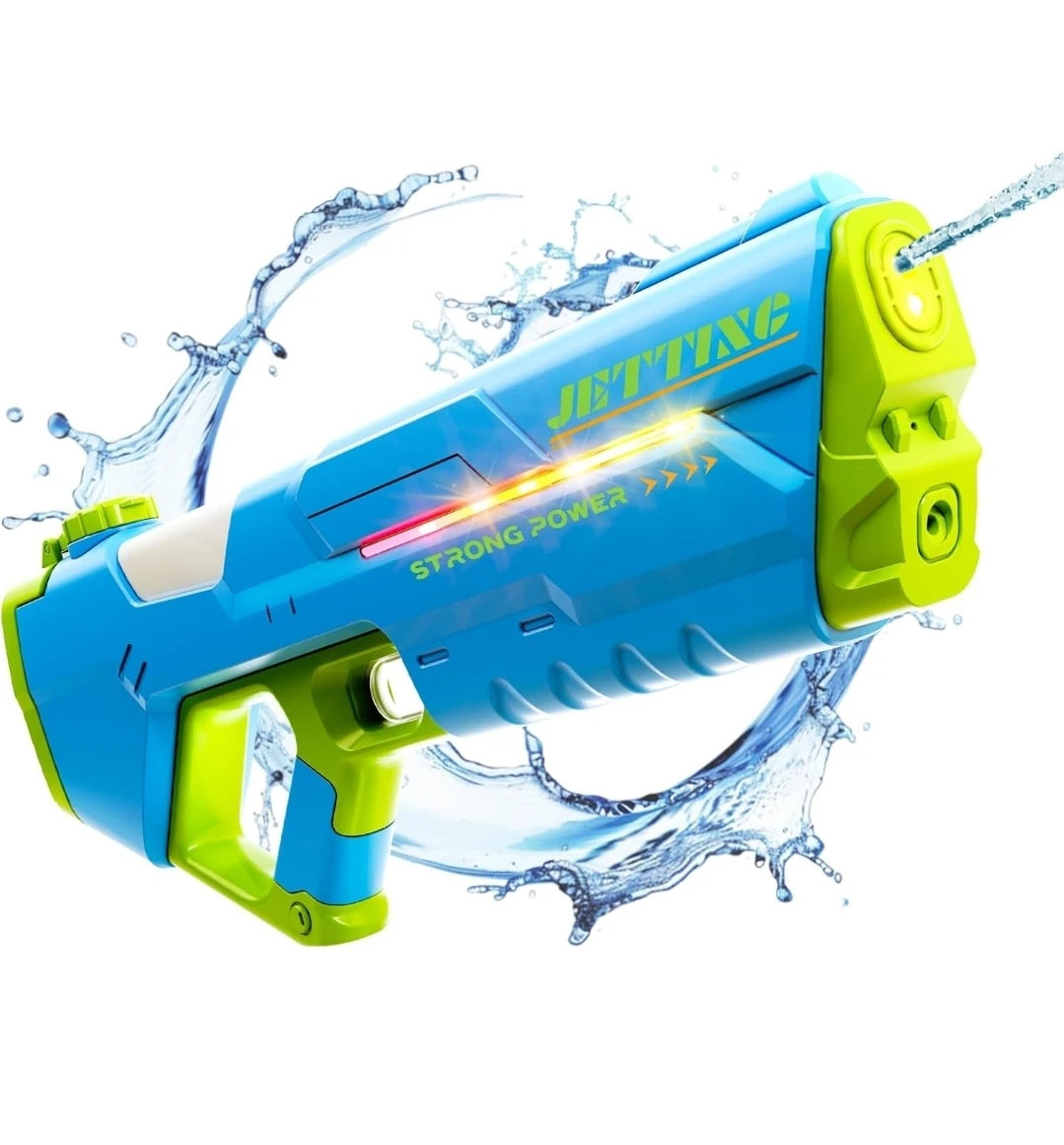 Electric Water Blaster Toy w/ LED Lights – Automatic Water Fill