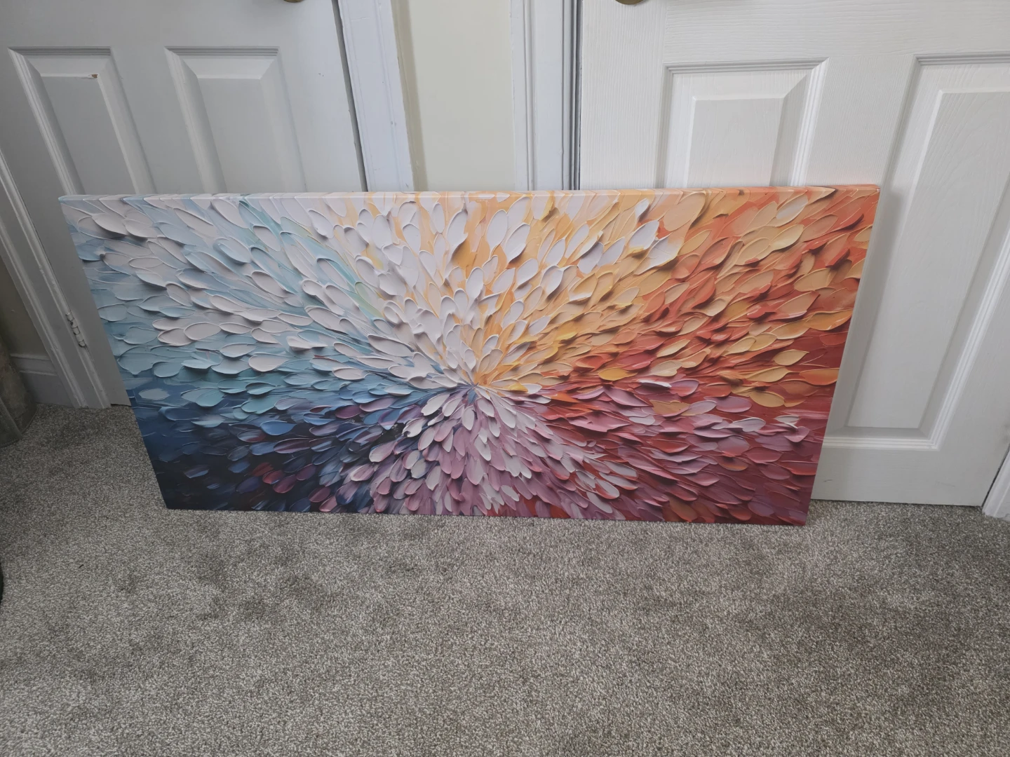 Colorful Abstract Floral Canvas Wall Art - photo 2