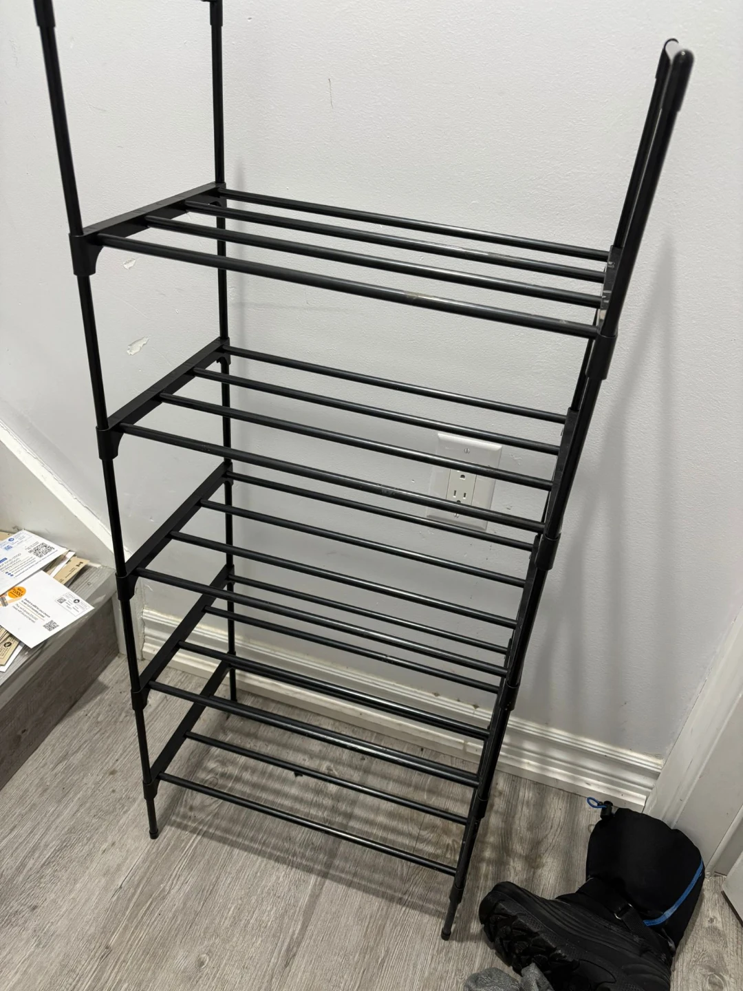Black Metal Shoe Rack