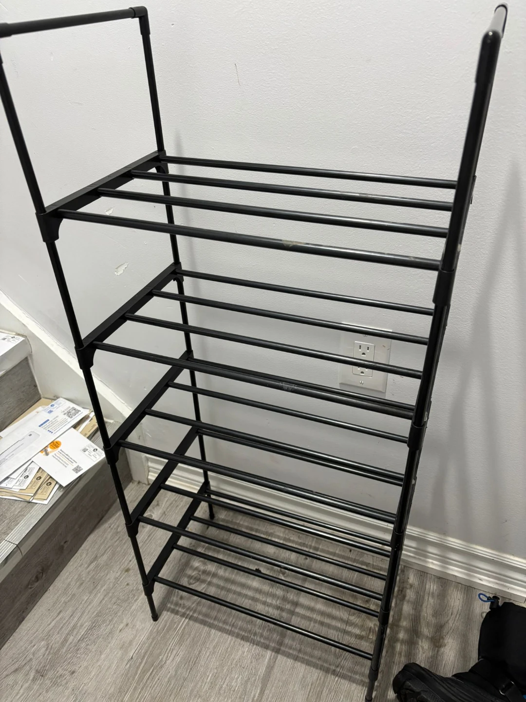Black Metal Shoe Rack - photo 2