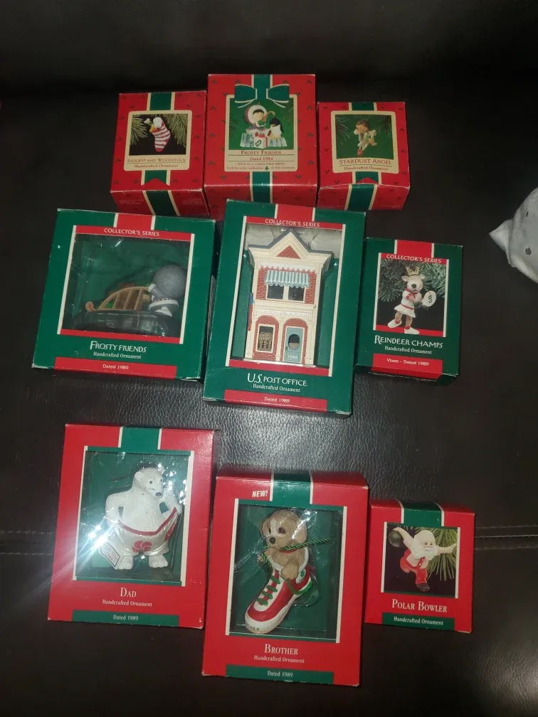 68 Hallmark Ornaments from 70' 80'- Collector's Series image indicator(10)