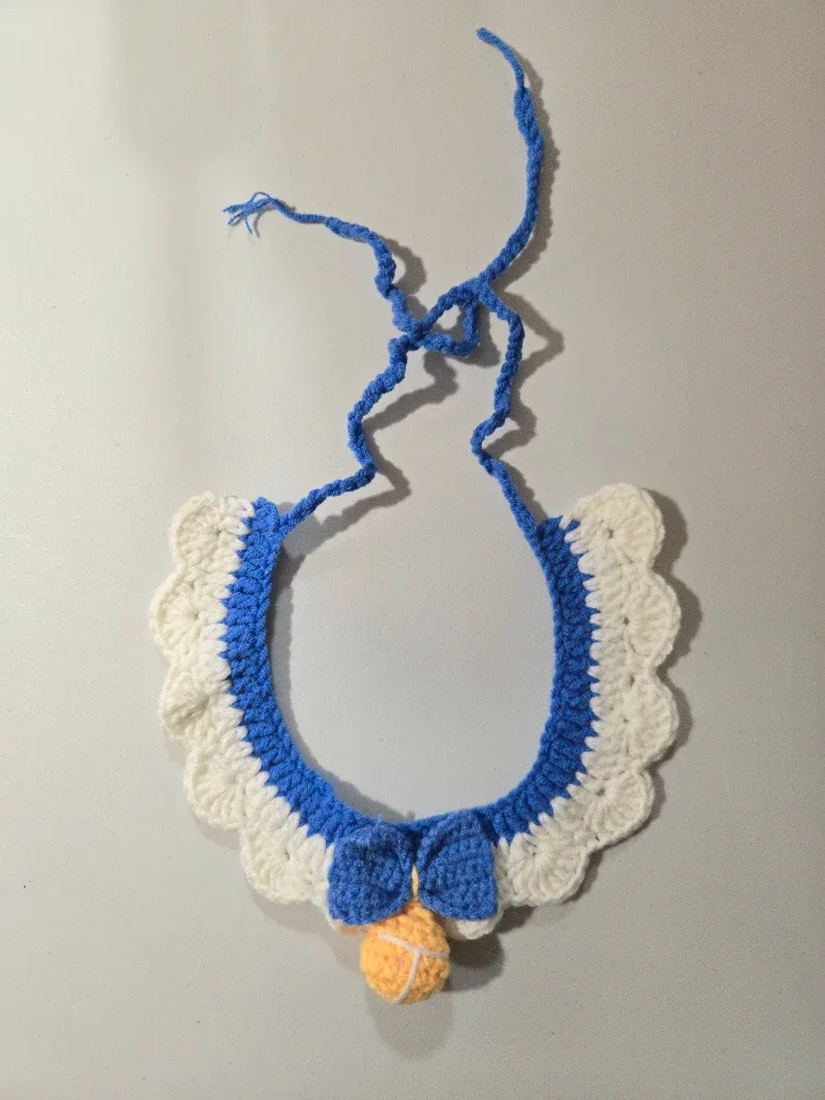Handmade Crochet Pet Collar, Christmas gift #Cleanout image indicator(2)