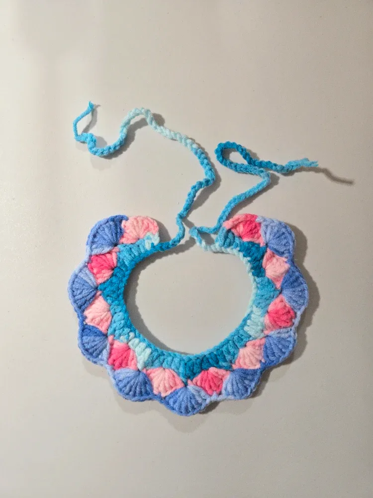 Handmade Crochet Pet Collar, Christmas gift #Cleanout image indicator(3)