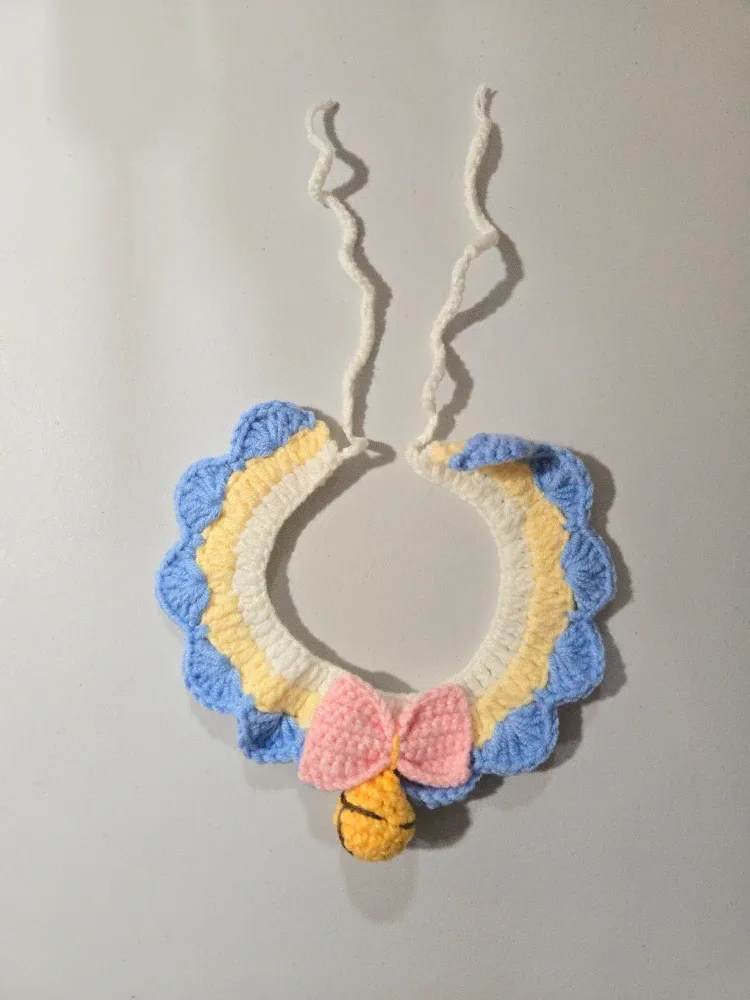 Handmade Crochet Pet Collar, Christmas gift #Cleanout image indicator(4)