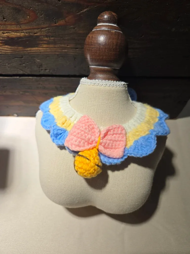 Handmade Crochet Pet Collar, Christmas gift #Cleanout image indicator(5)