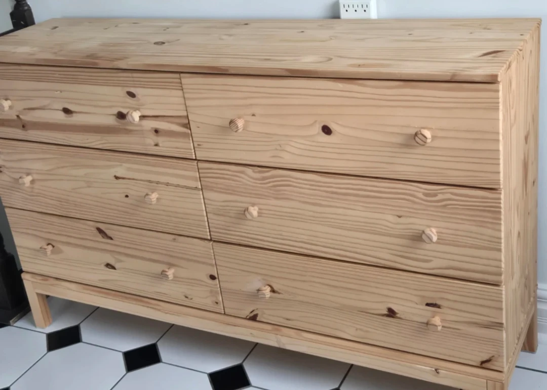 Ikea 6 Drawer Pine Wood Chest - photo 2