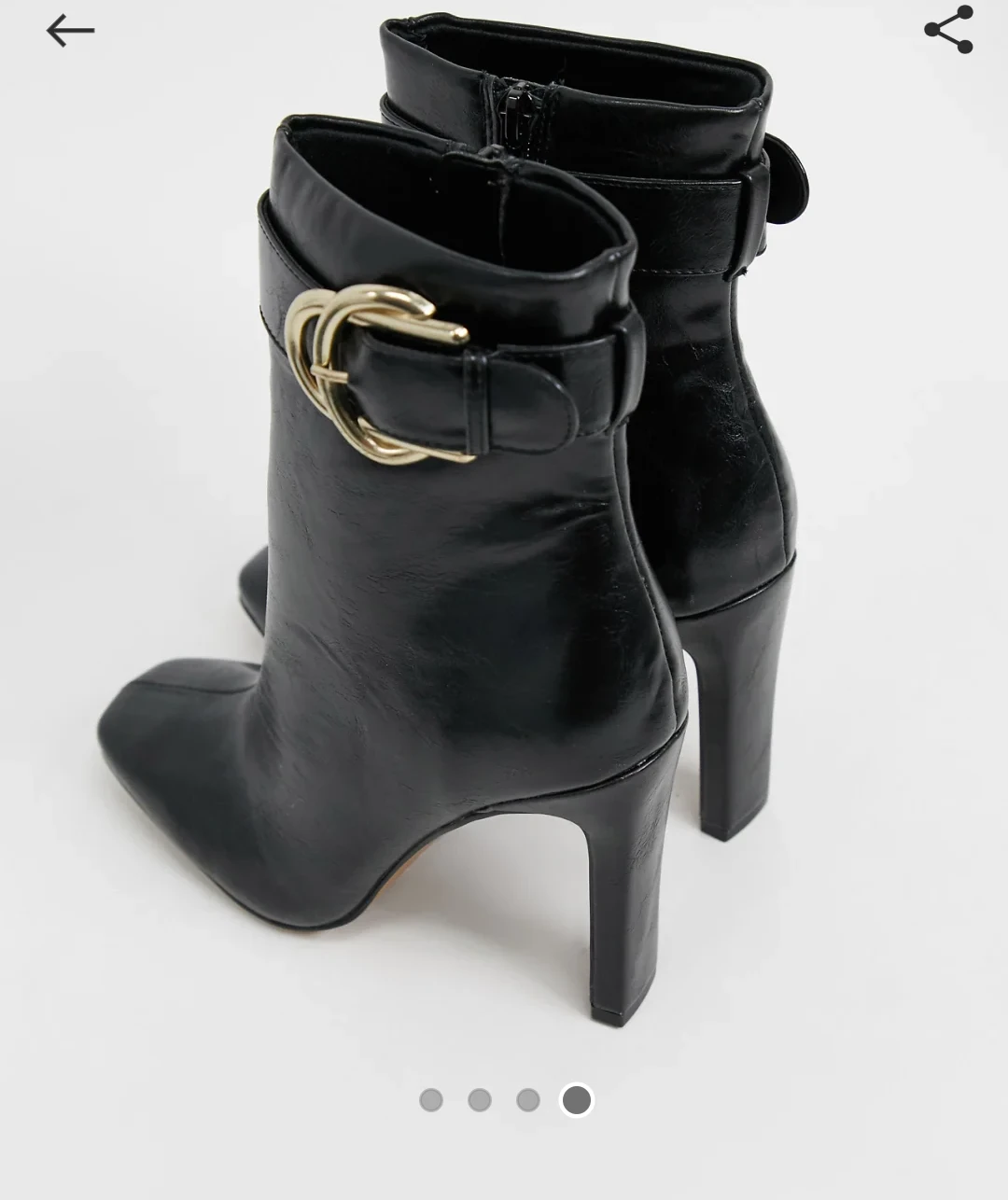ASOS size 8 Black Heeled Ankle Boots - photo 2