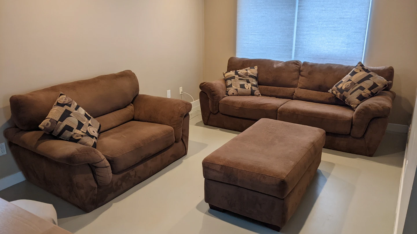Brown Sofa Set-Price is for All Three Items Showing