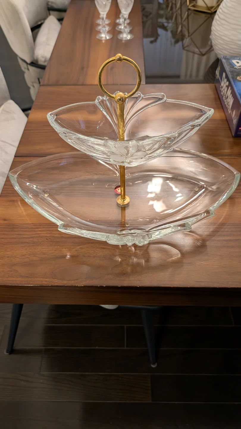 Elegant Glass 2-Tier Serving Stand - photo 4