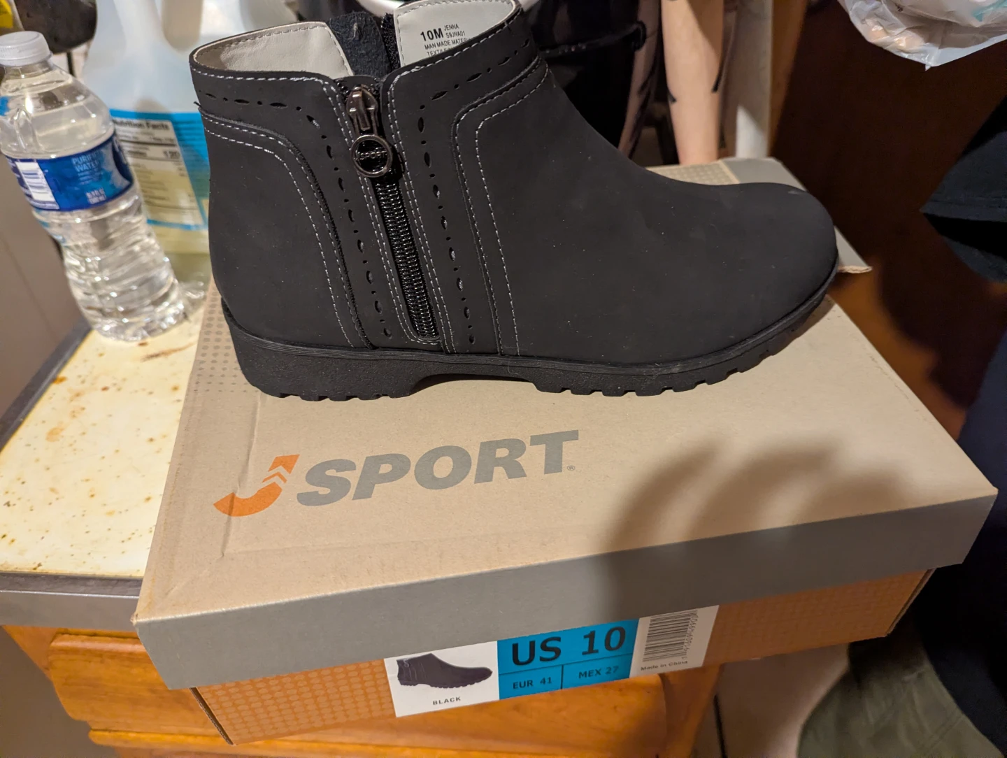 J Sport Black Ankle Boots - Size 10 - photo 2