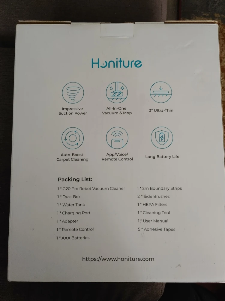 Honiture G20 Pro Robot Vacuum Cleaner - New in Box! - photo 3
