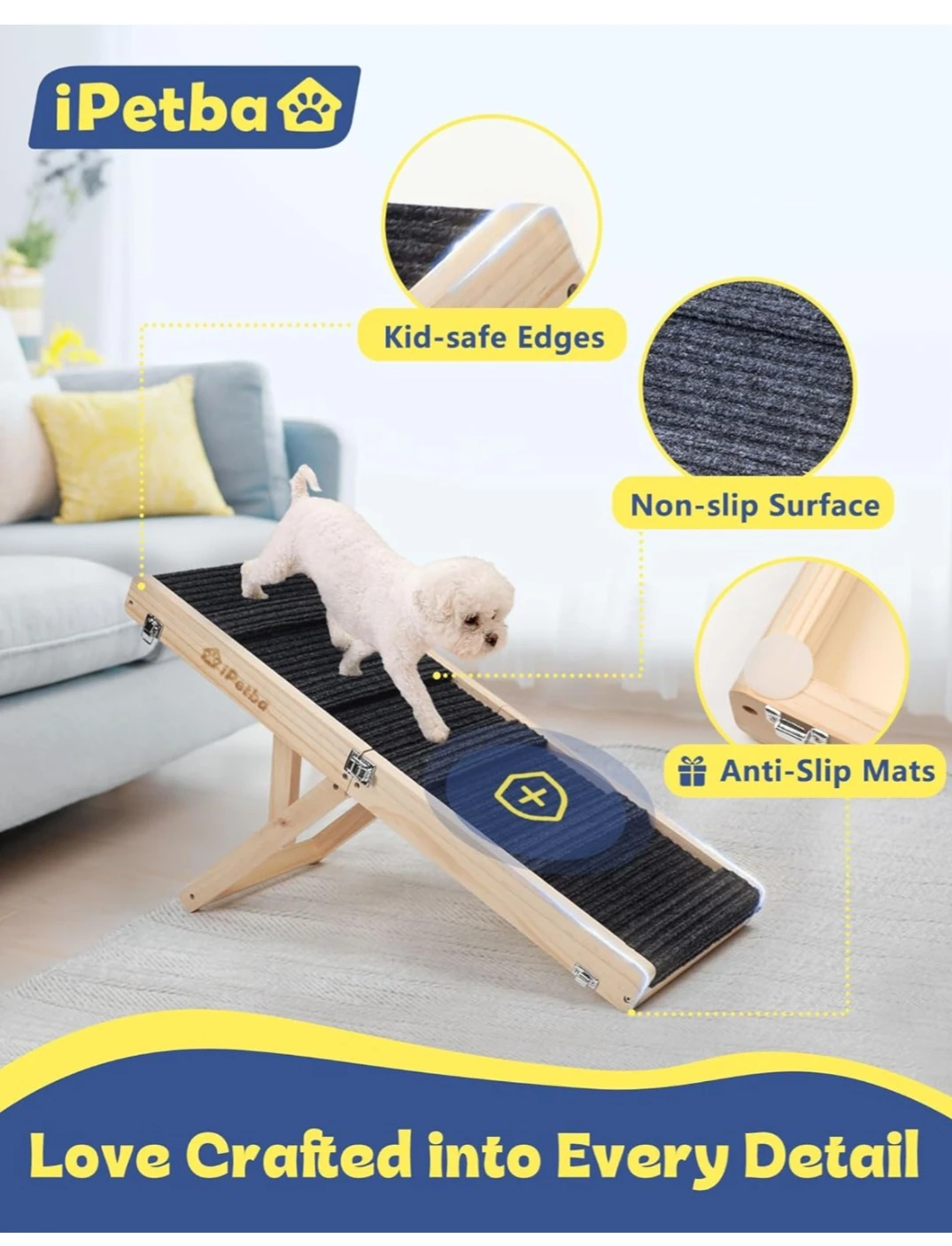 iPetba Portable Wooden Pet Ramp - photo 4