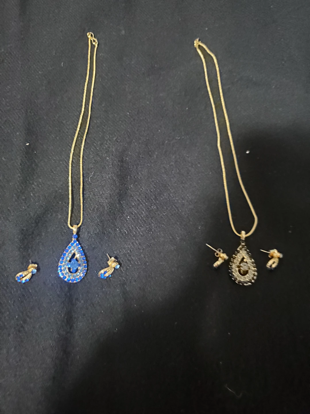 Necklace and Earring Set - Blue & Gold