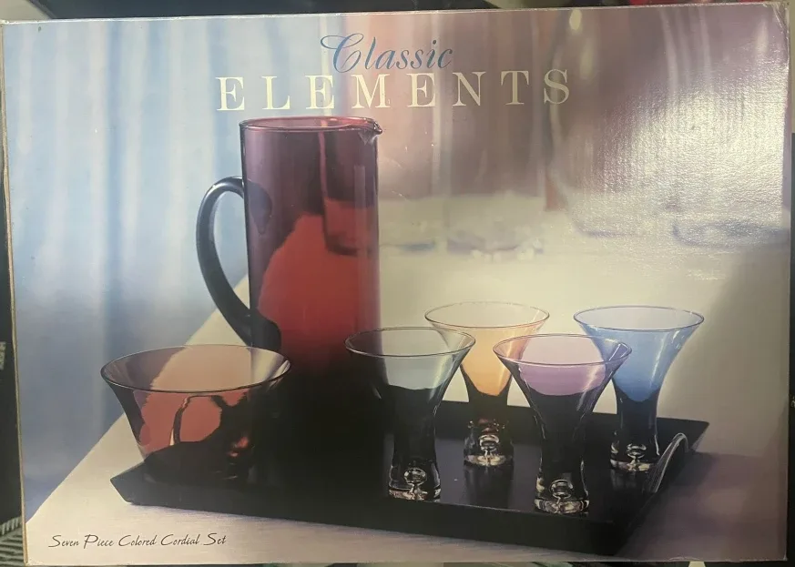 Classic Elements Seven Piece Colored Cordial Set