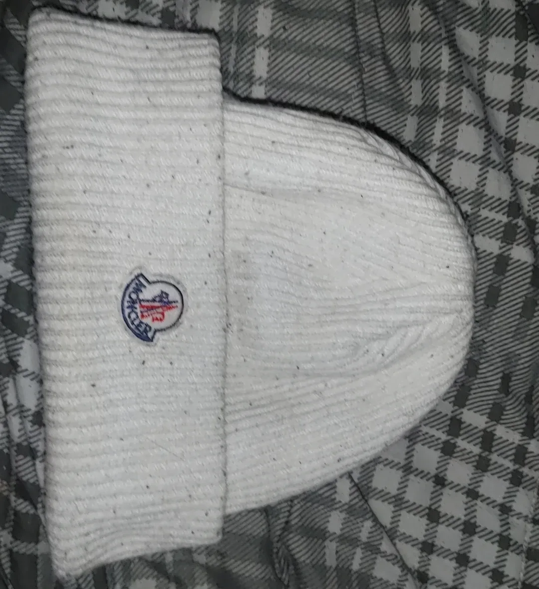 Moncler White Beanie