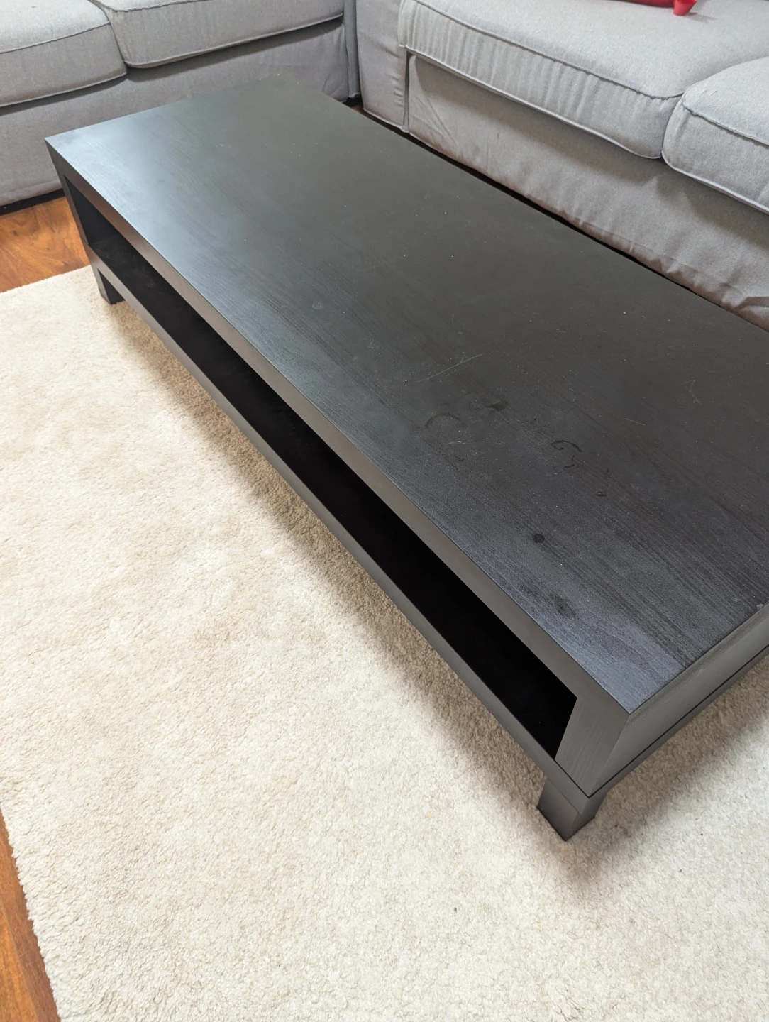 Black Coffee Table with Shelf - photo 3