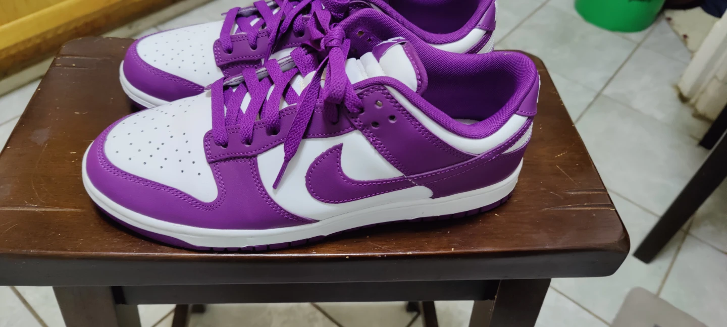 Nike Dunk Low White Purple Shoes - photo 3