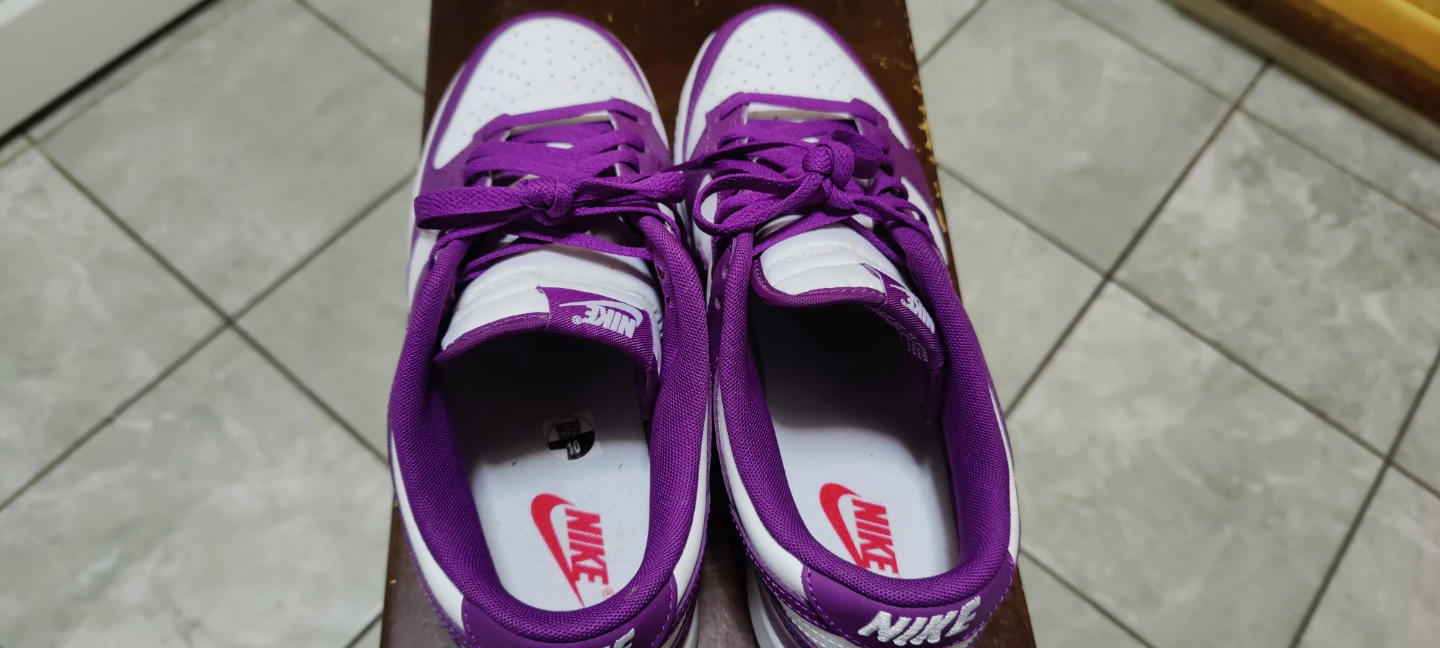 Nike Dunk Low White Purple Shoes - photo 5