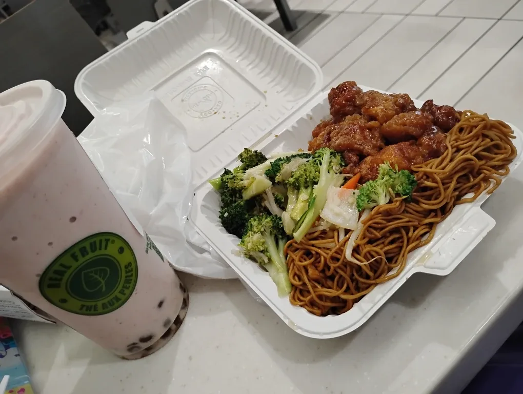 Real Fruit Bubble Tea & Panda Express Meal