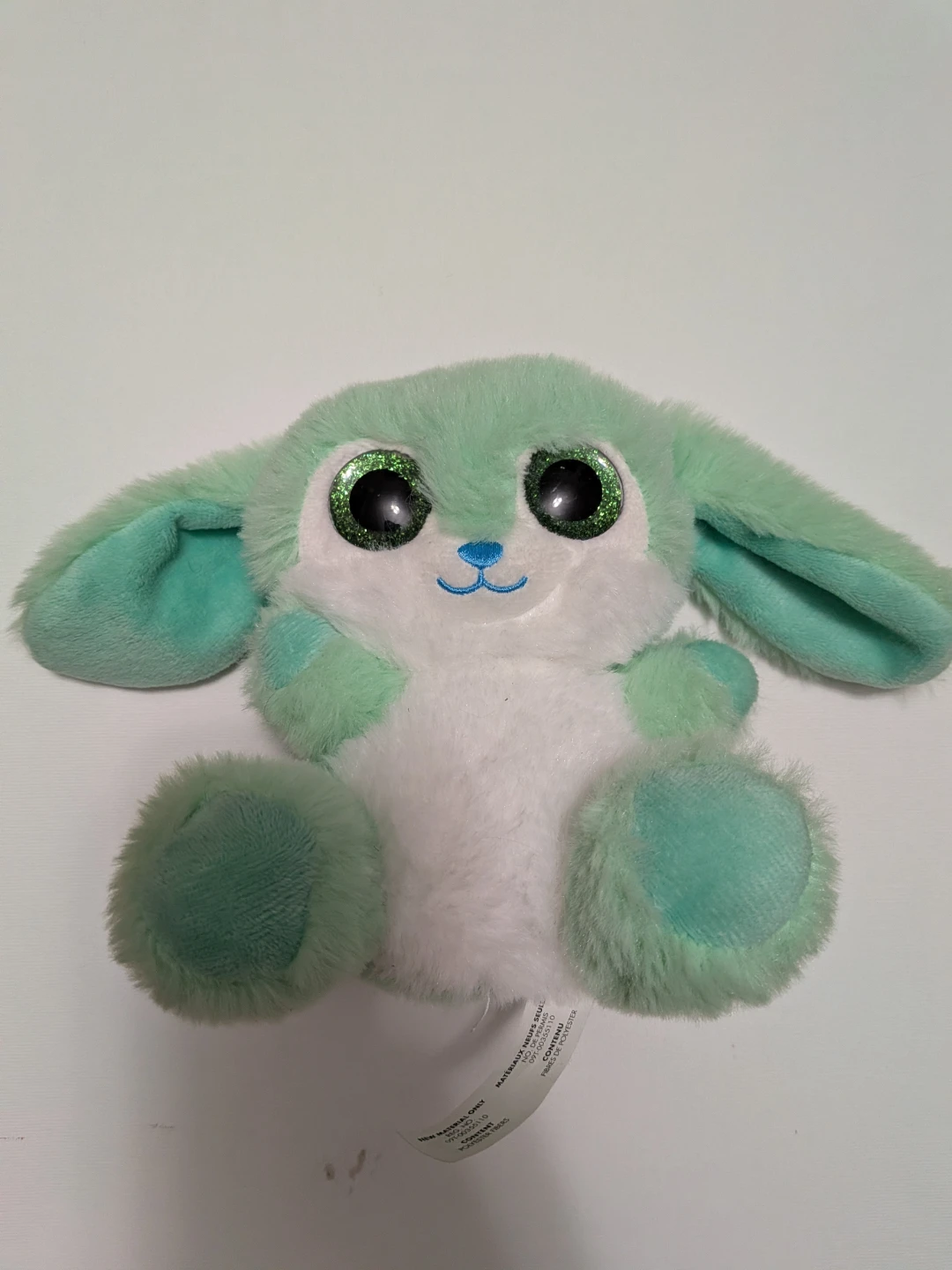 Green & White Bunny Plush Toy
