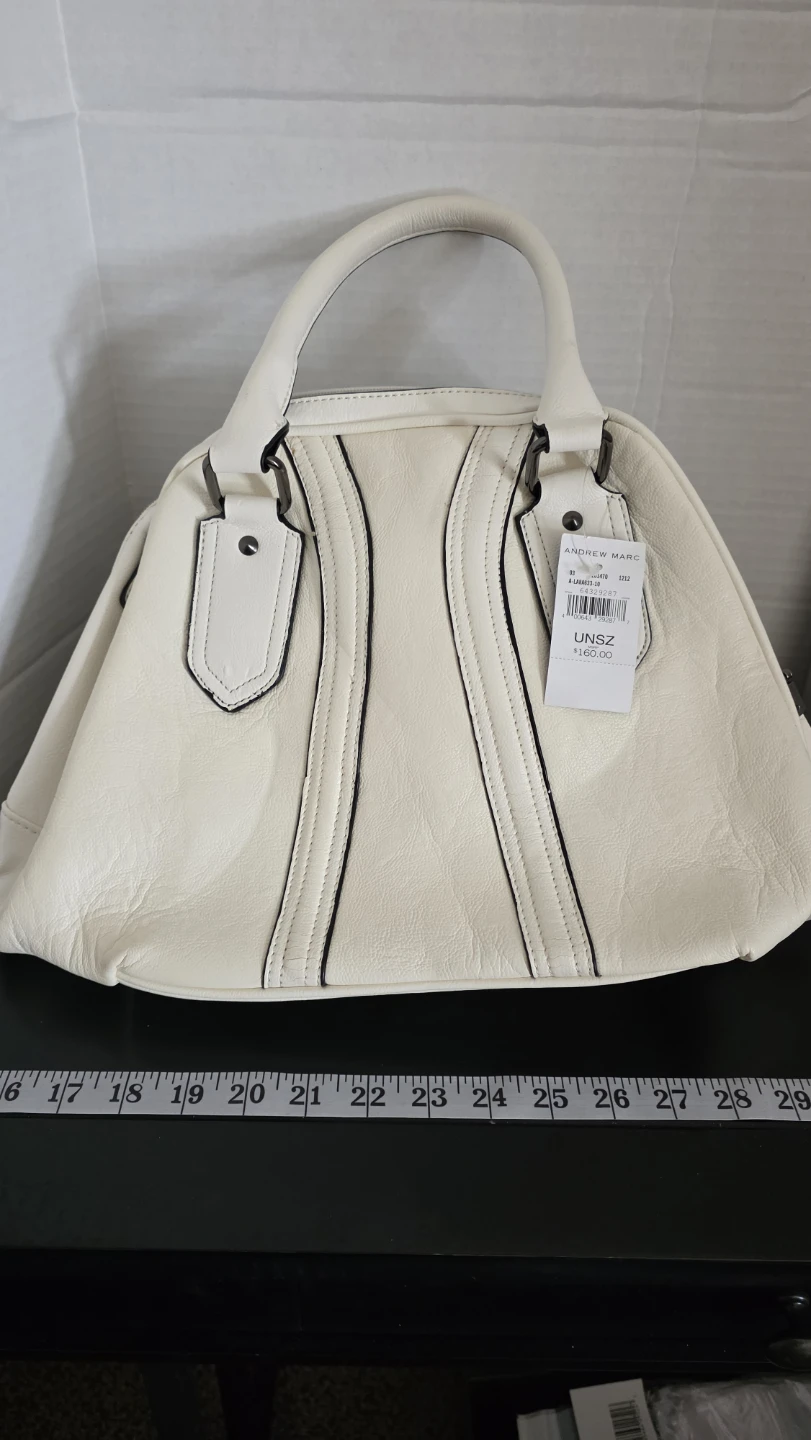 Andrew Marc White Satchel Purse