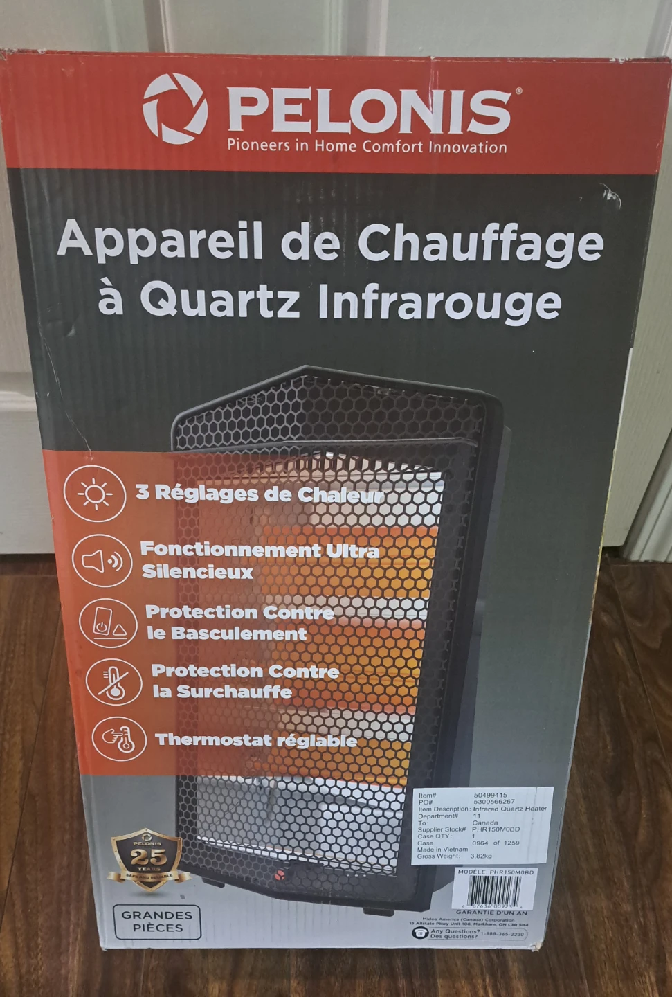 Pelonis Infrared Quartz Heater - New in Box - photo 3