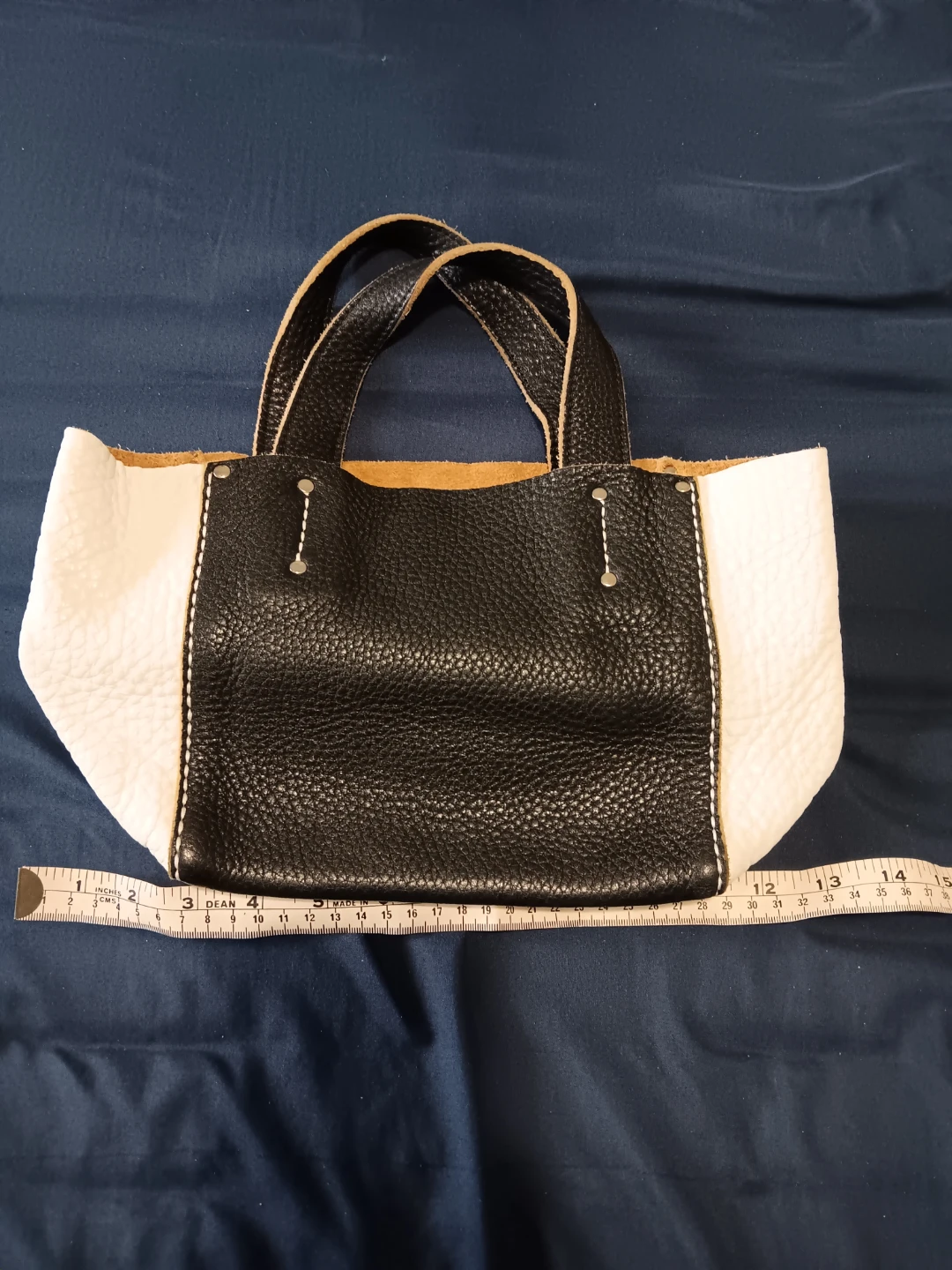 Roots Leather Handbag - Black & White - photo 5