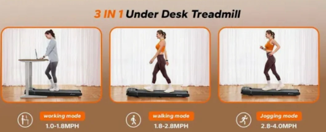 3 in 1 Under Desk Treadmill