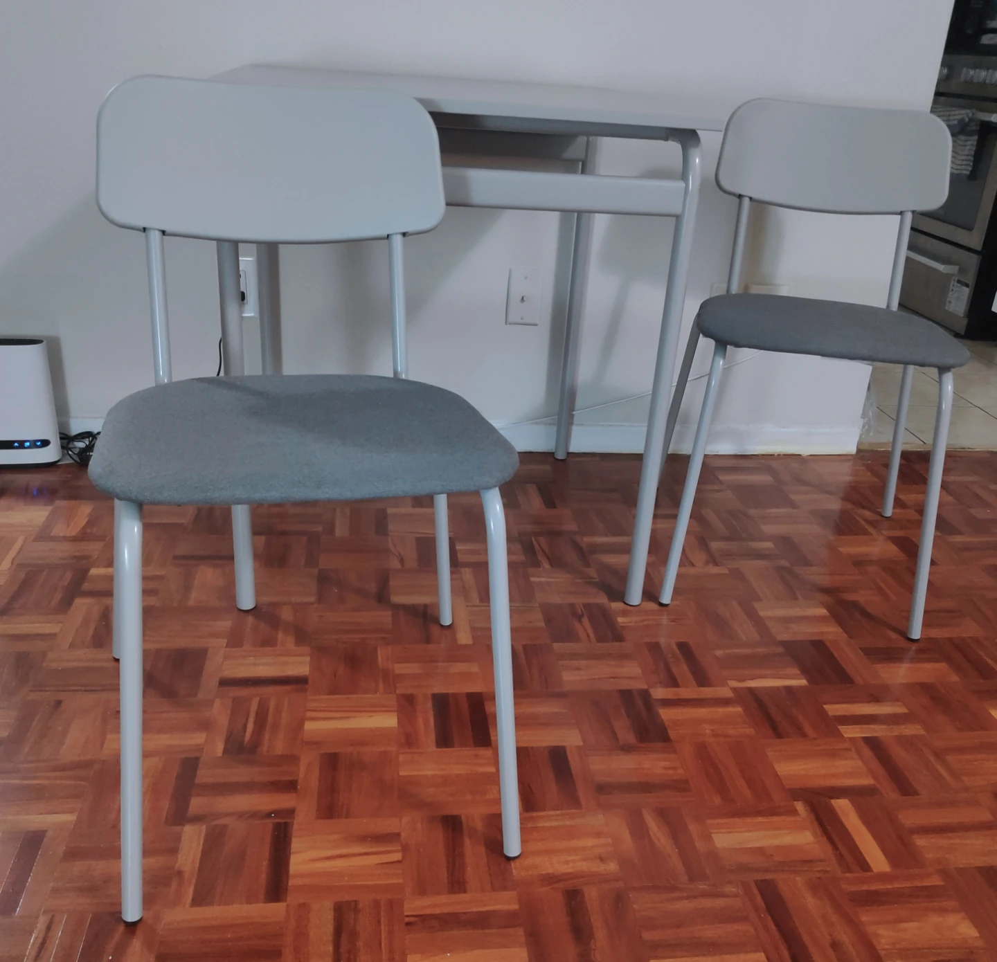 IKEA Table & 2 Chairs - Grey (New Condition) - photo 2