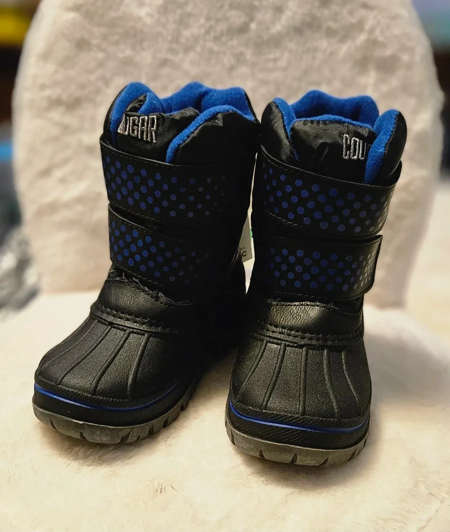 BNIB Cougar Bump Black Winter Snow Boots Size: 7US image indicator(2)