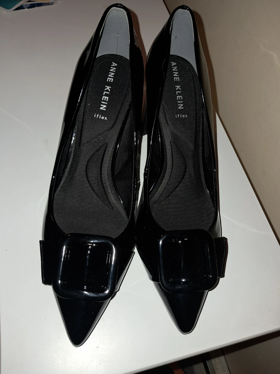 Anne Klein Black Patent Leather Heels