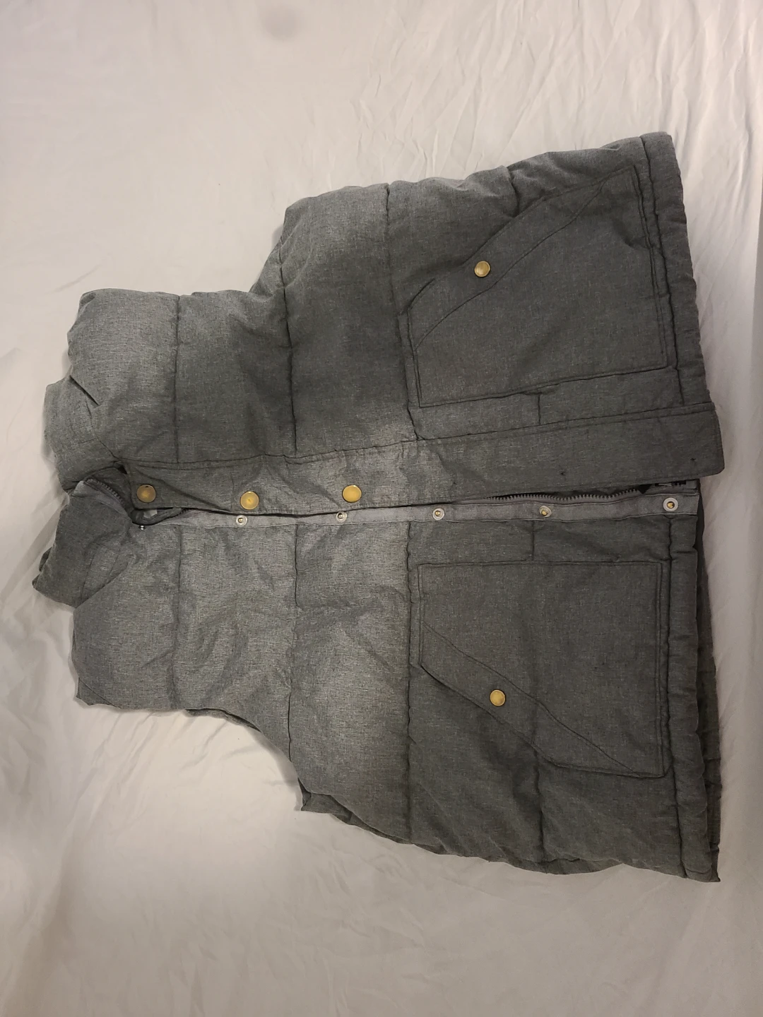 Old Navy Gray Puffer Vest - XXL