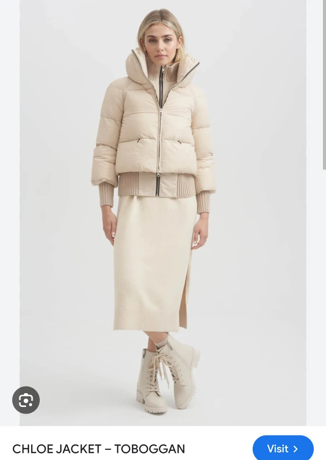 Toboggan Chloe Ivory Puffer Jacket - Fits Like Extra Small - photo 3