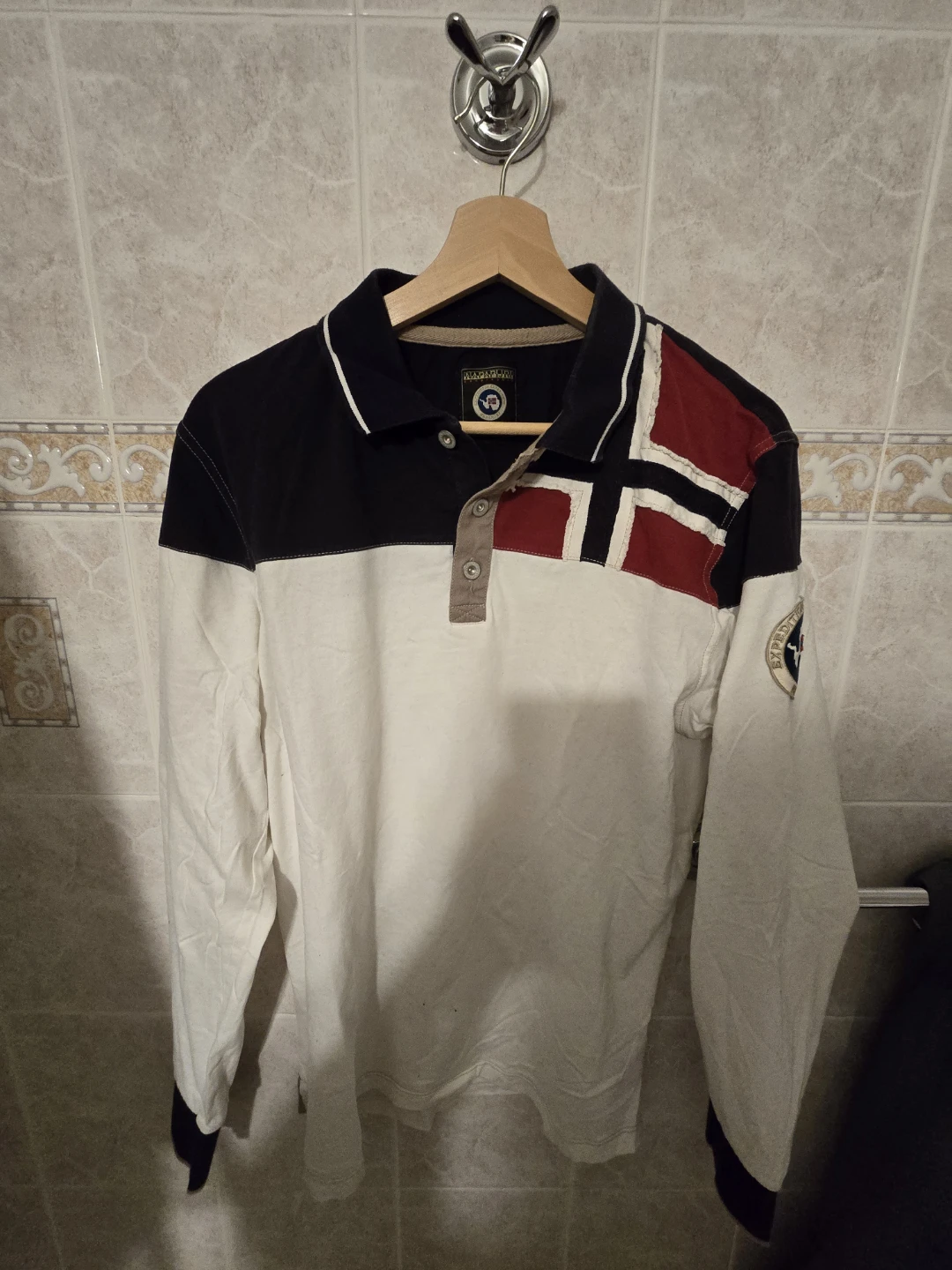 Napapijri Geographic Long Sleeve Polo Shirt size M- L - photo 4