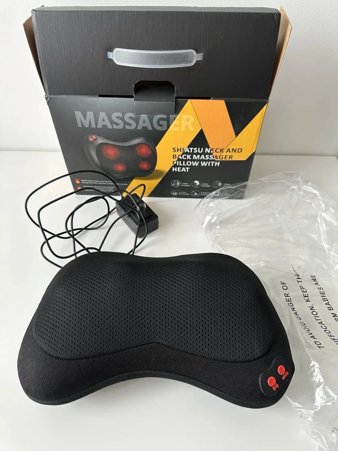 Shiatsu Neck & Back Massager Pillow with Heat image indicator(2)