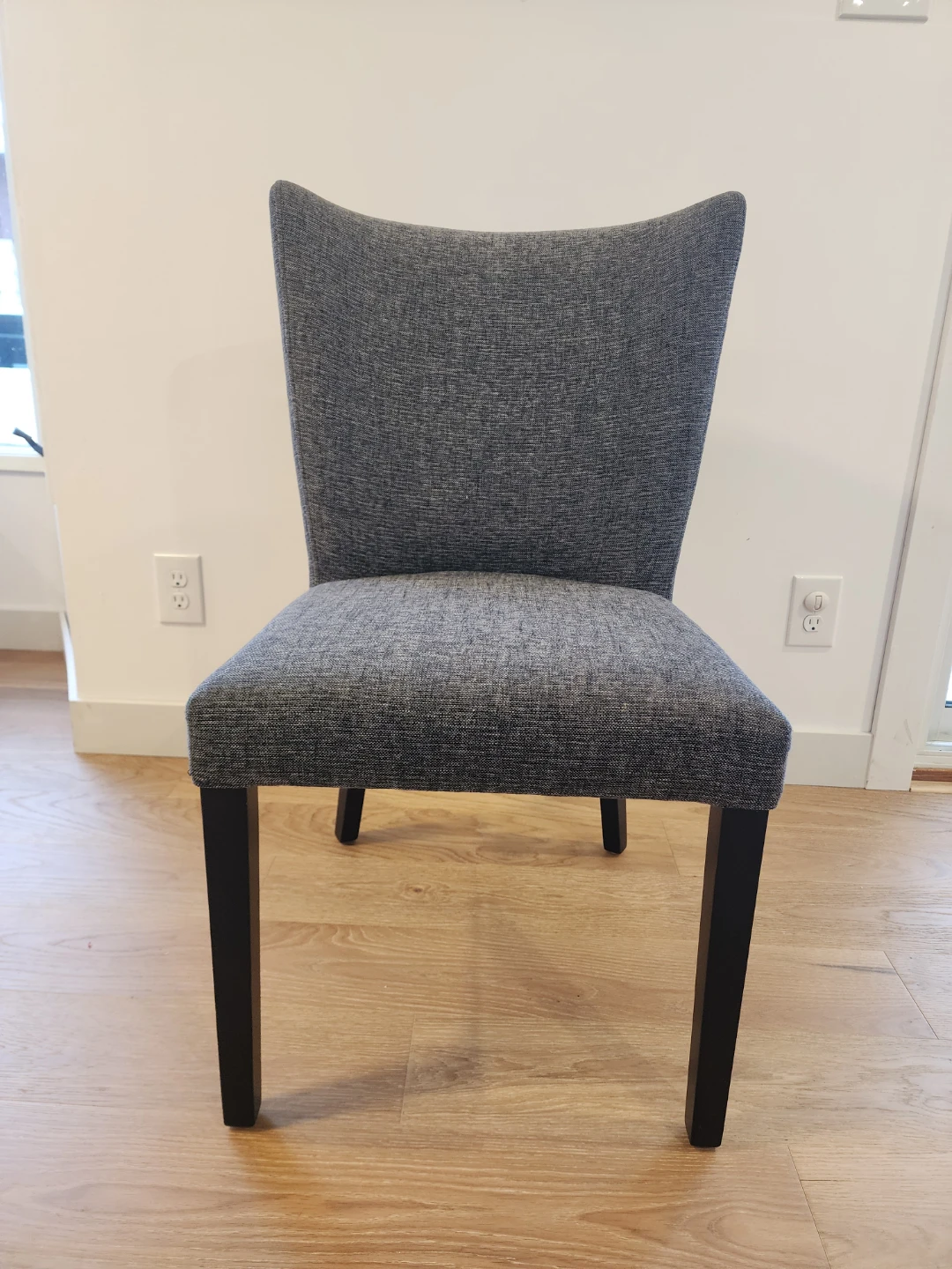 Six Grey Upholstered Dining Chair