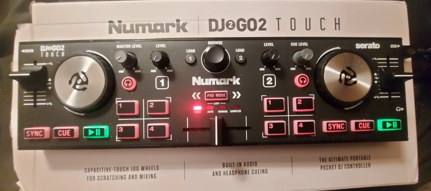 Numark DJ2GO2 Touch Pocket DJ Controller - Like New!