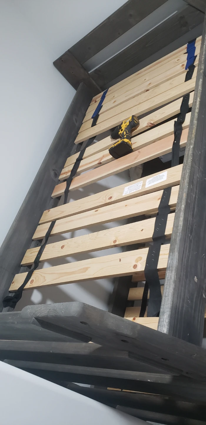 Wooden Bunk Bed Frame - Grey - photo 3