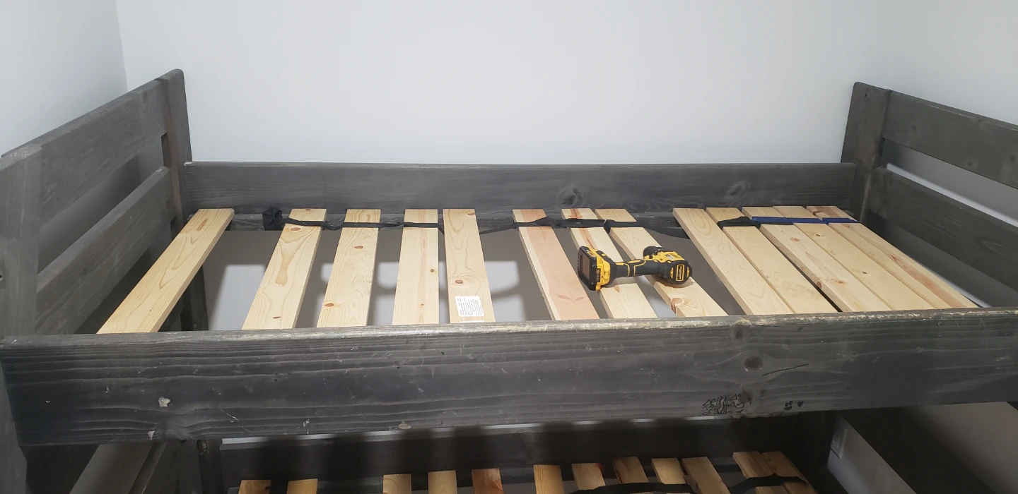 Wooden Bunk Bed Frame - Grey - photo 5