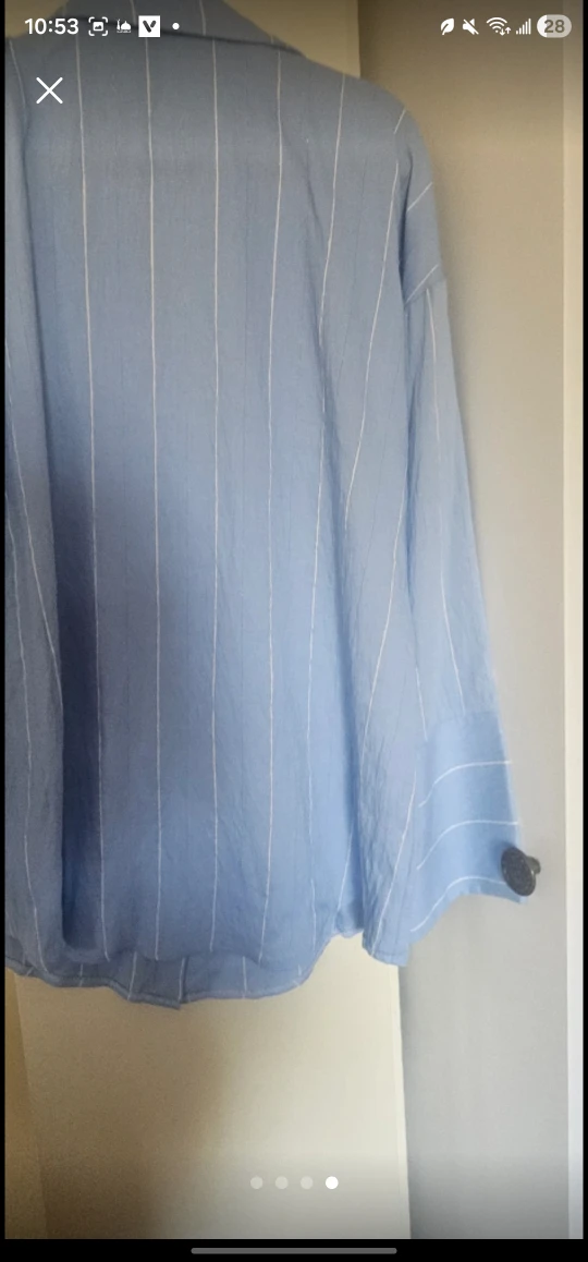 #cleanout Light Blue Striped Blouse - photo 4