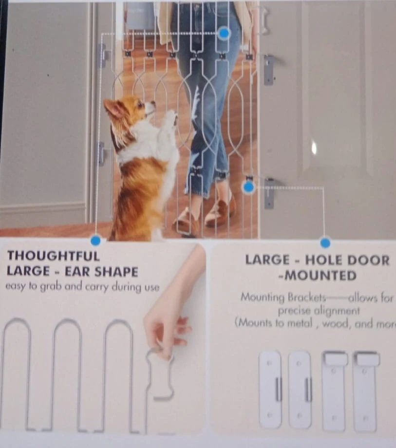 Snagle Paw Metal Retractable Door Barrier,28.3/8" Wide 35" Tall - photo 4