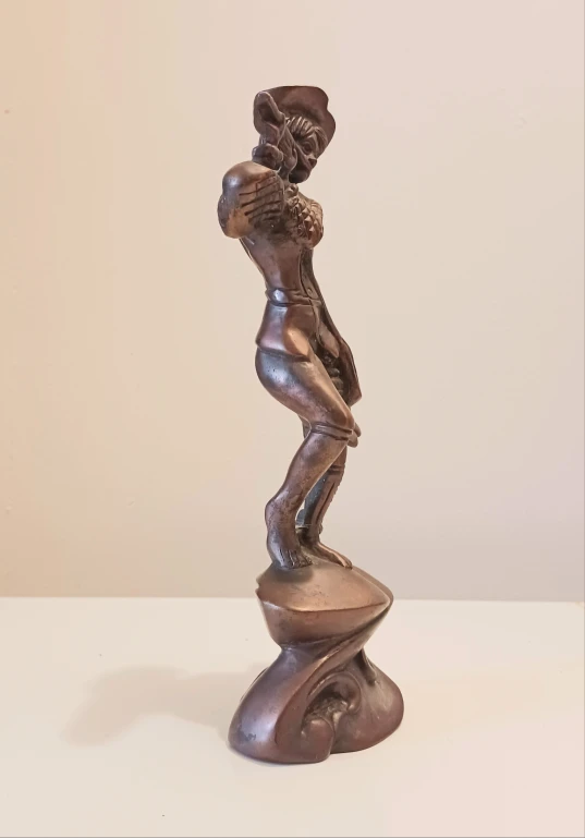 Unique Colonial Musician Bronze Statue - photo 3
