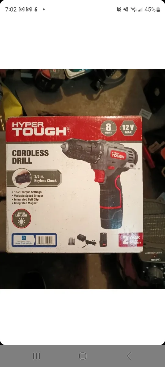 Hyper Tough Cordless Drill - 3/8 in Keyless Chuck