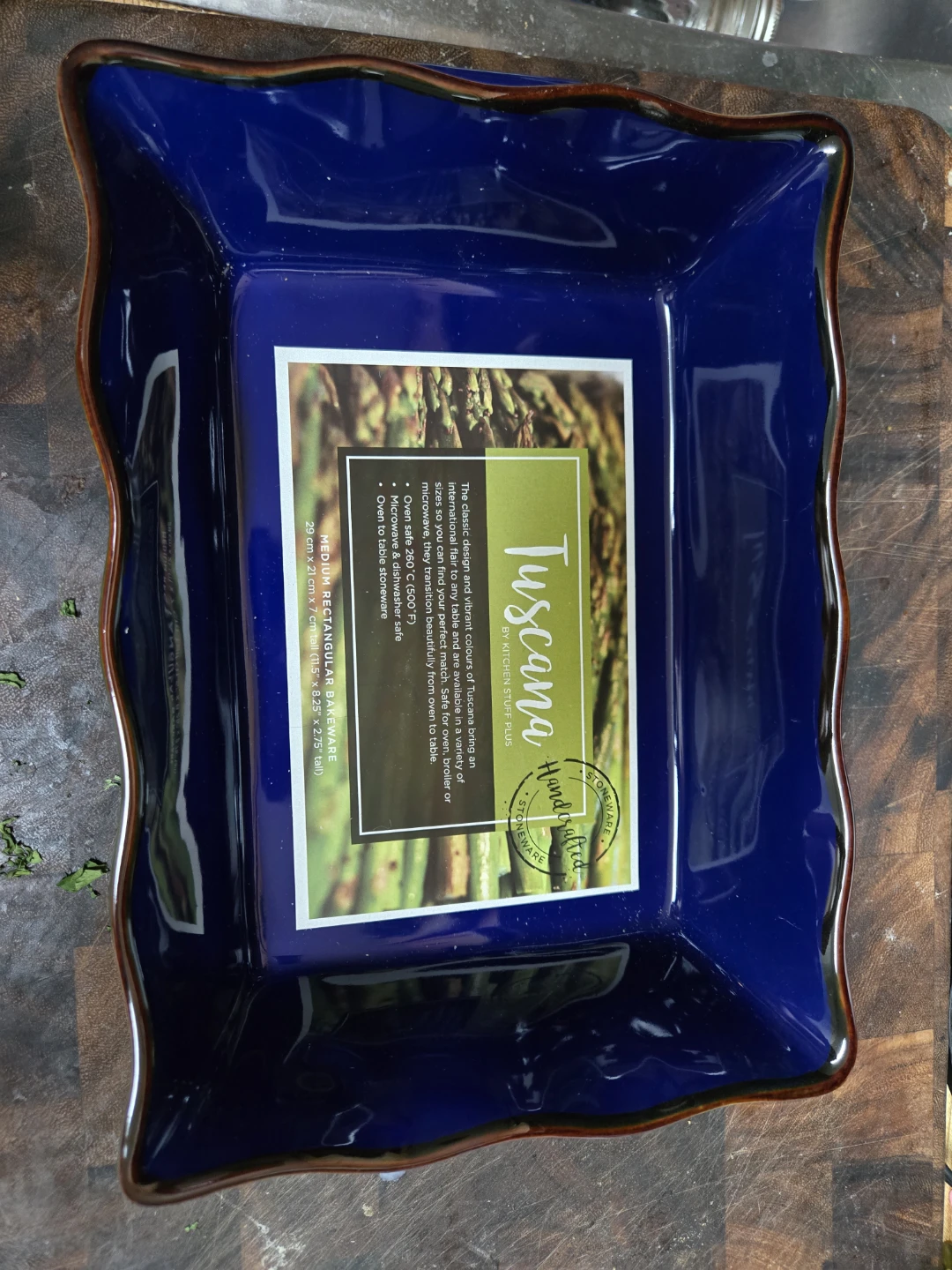 Tuscana Rectangular Bakeware Dish - Navy Blue