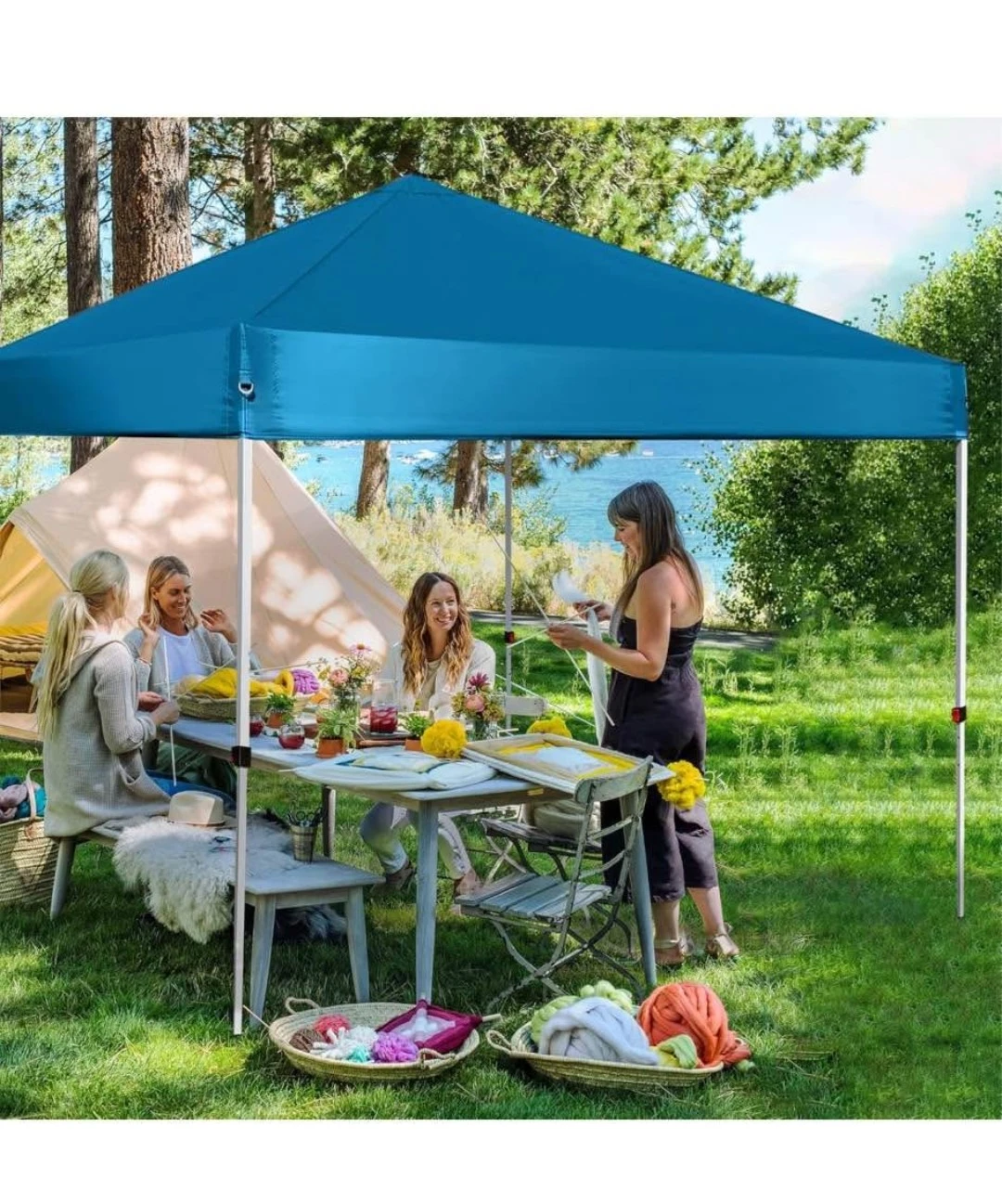 Blue Canopy Tent, 8x8 ft - photo 3