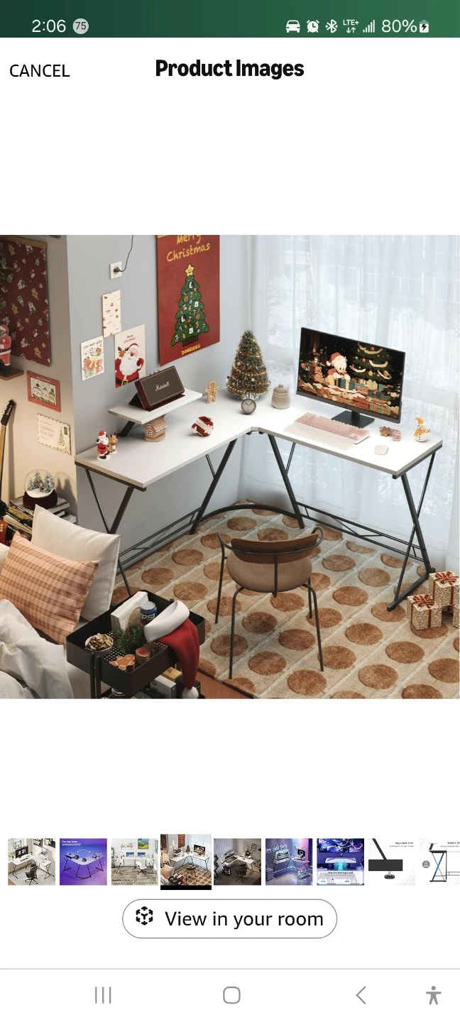 L-Shaped Corner Desk with Monitor Shelf - photo 2