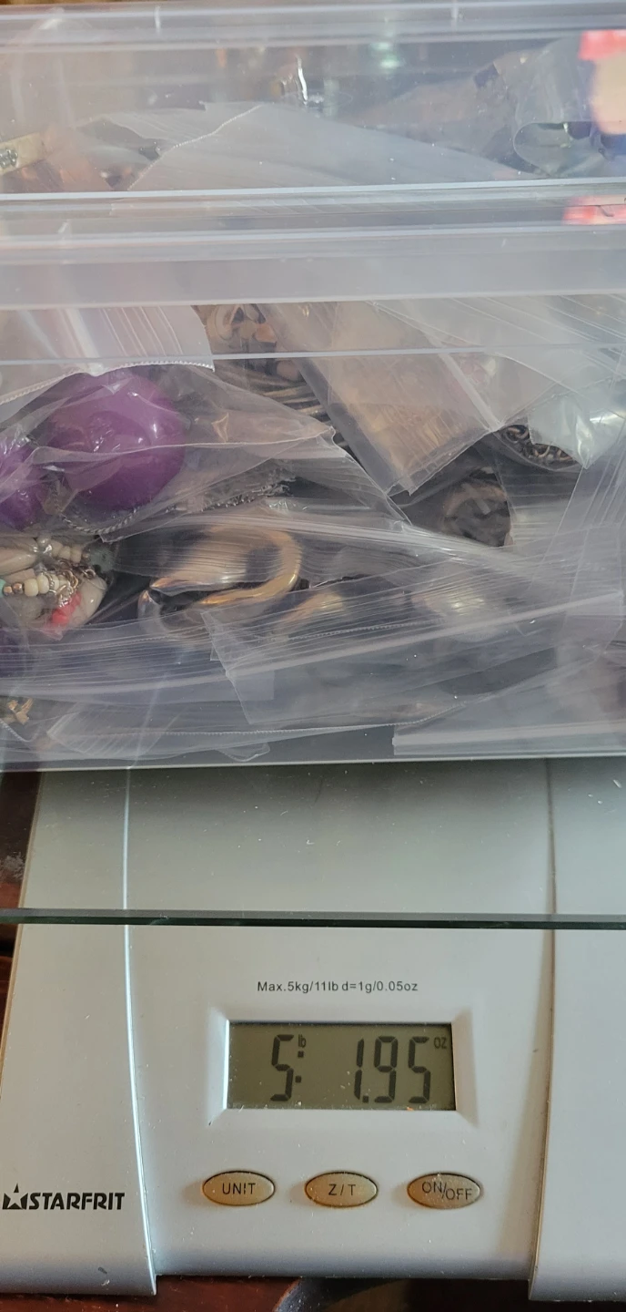 Over 5 pounds of Washed and Bagged Wearable Jewelry